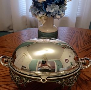 Antique Martin Hall & Company Silver-Plated Food Warmer/Server